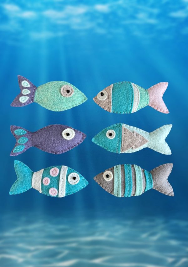 Whimsical Felt Fish Magnets