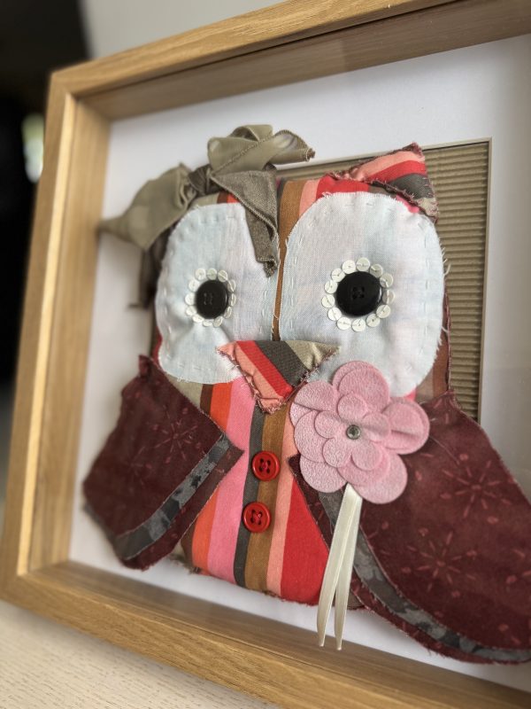 Charming Fabric Owl Wall Art