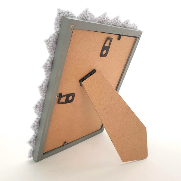 the "Dull with a sparkle" photo frame // grey & shiny elegant photo frame - back