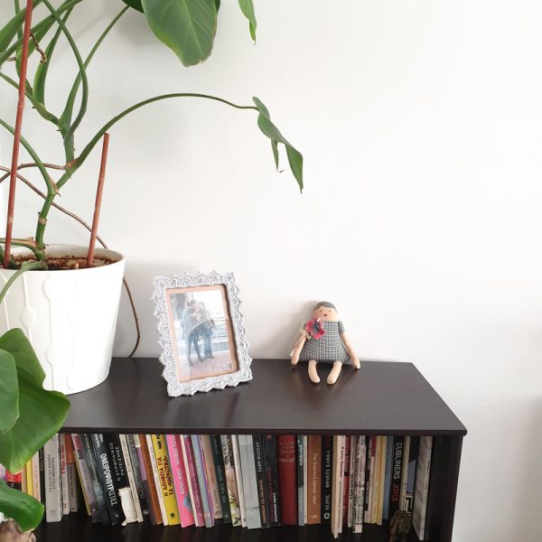 the "Dull with a sparkle" photo frame // grey & shiny elegant photo frame - in use tabletop