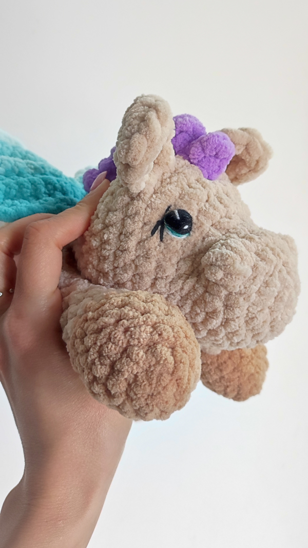 Pegasus Plush Lovey – Knotted Stuffed Animal & Comfort Toy for Emotional Support