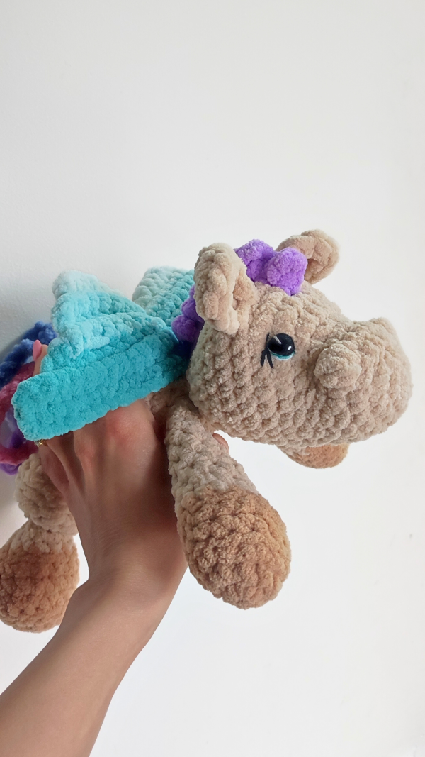 Pegasus Plush Lovey – Knotted Stuffed Animal & Comfort Toy for Emotional Support