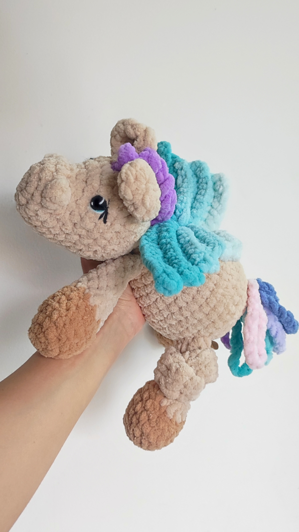 Pegasus Plush Lovey – Knotted Stuffed Animal & Comfort Toy for Emotional Support