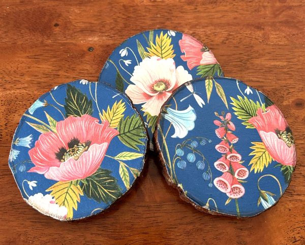 Decoupage Wooden Coasters - Set of Three