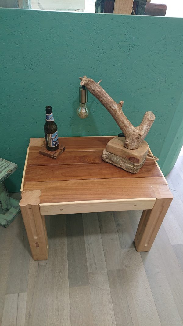 Repurposed mahogany and hardwood coffee table - Image 5