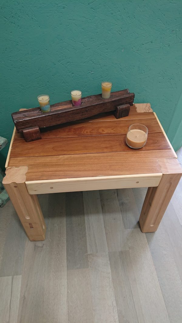 Repurposed mahogany and hardwood coffee table - Image 2