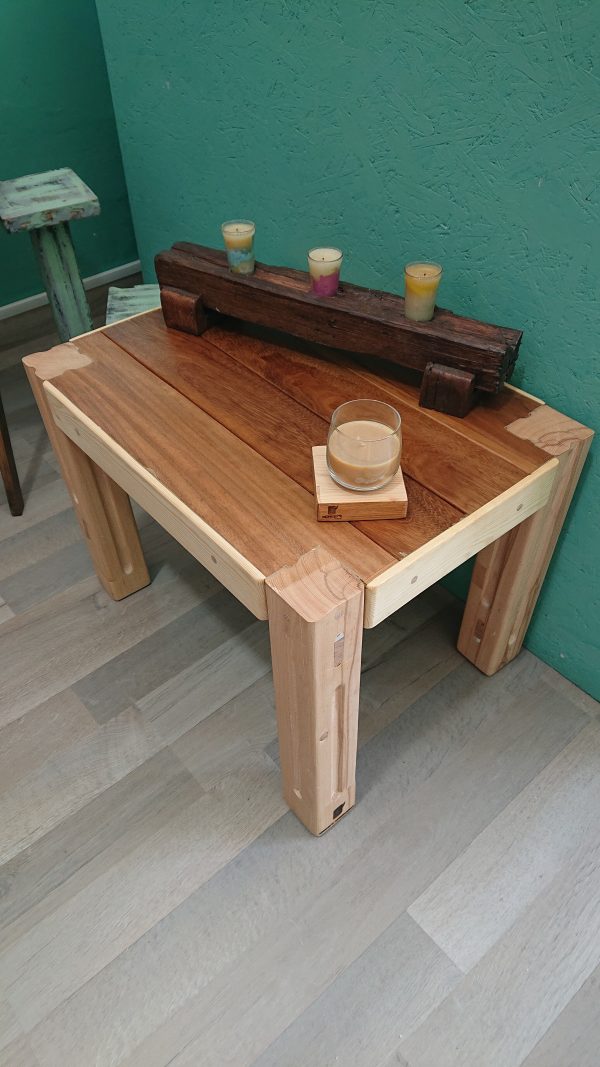 Repurposed mahogany and hardwood coffee table - Image 3
