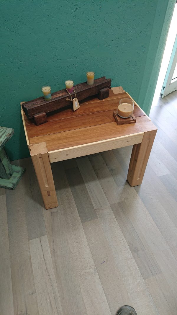 Repurposed mahogany and hardwood coffee table - Image 8
