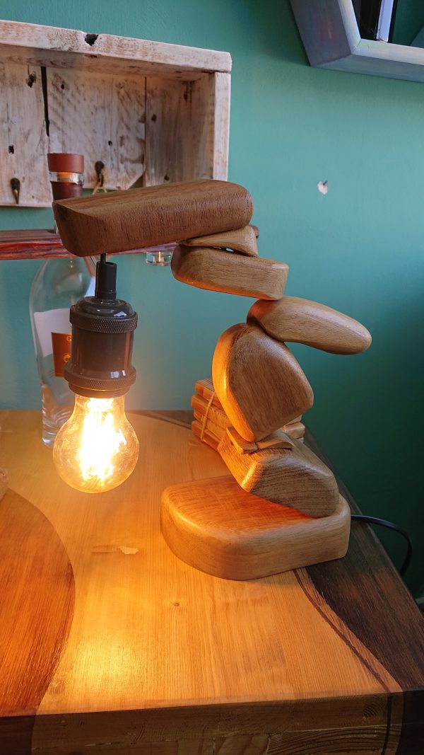 One of a kind table lamp that finds it's inspiration from the beautiful beach stone stacking art style - Image 5
