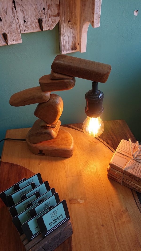 One of a kind table lamp that finds it's inspiration from the beautiful beach stone stacking art style - Image 11