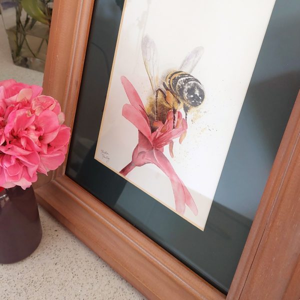 Honeybee and Flower Painting - Image 3