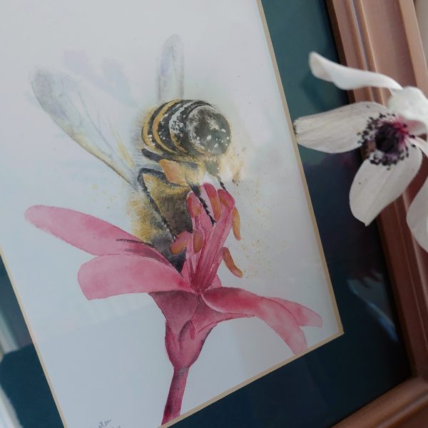 Honeybee and Flower Painting