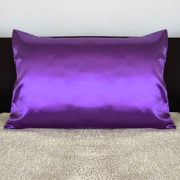 Satin pillowcase purple