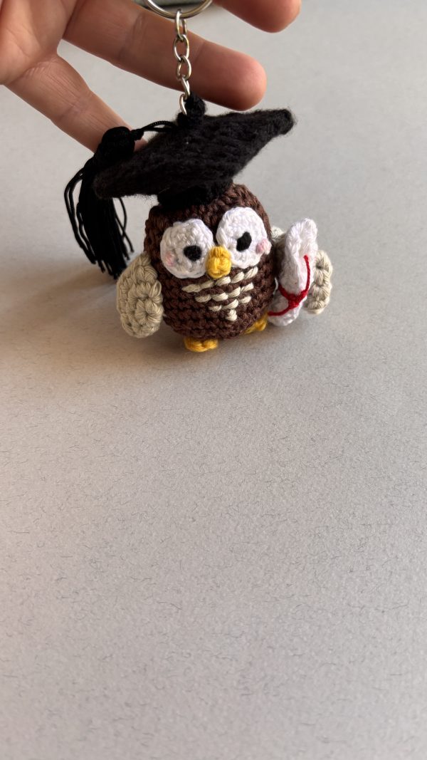 Sage – Handmade Crochet Mini Owl Graduation Keyring | The number 1 Graduation Gift! - Image 10