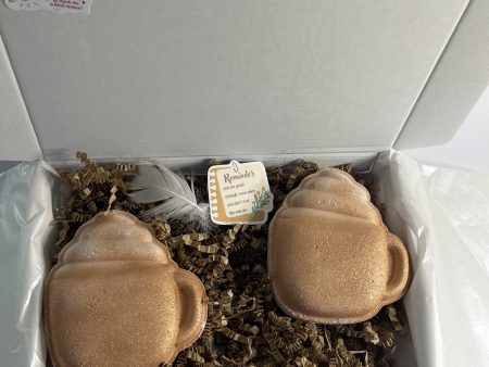 Box with two bath bombs