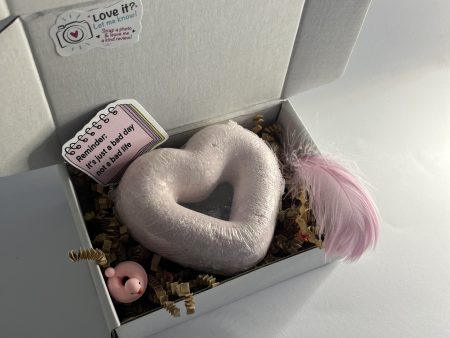 Box with bath bomb
