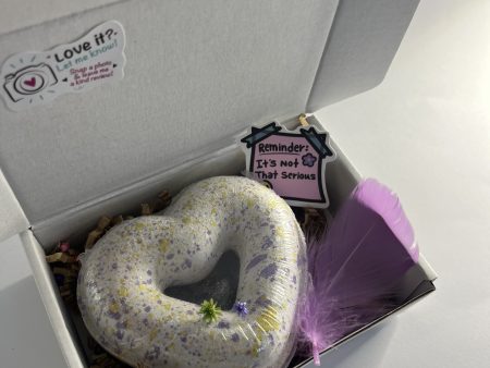 Box with bath bomb