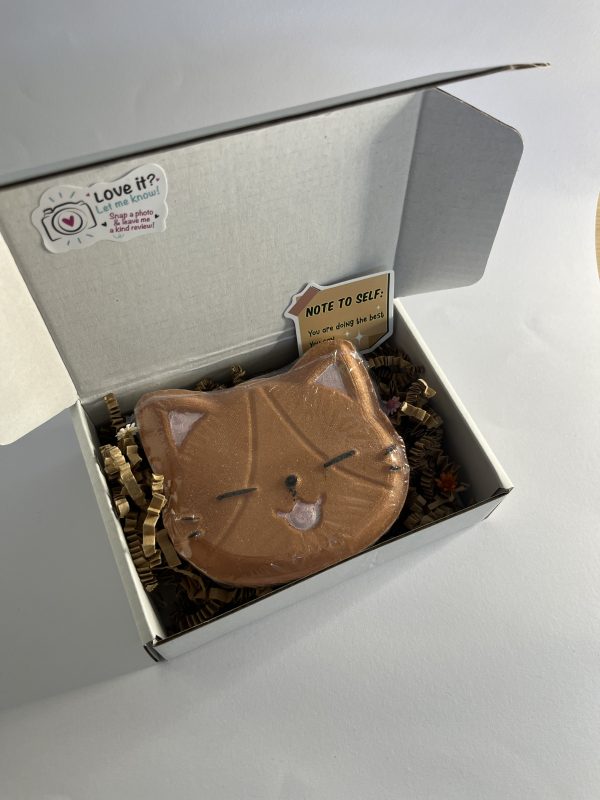 Box with bath bomb