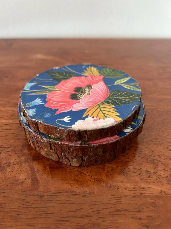 Decoupage Wooden Coasters - Set of Three