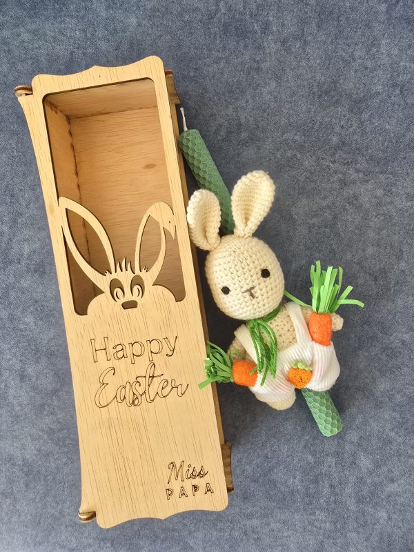 Farmer Bunny Easter Candle
