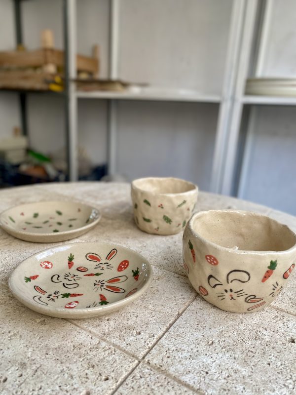 Ceramic Cup and Saucer Set - side view