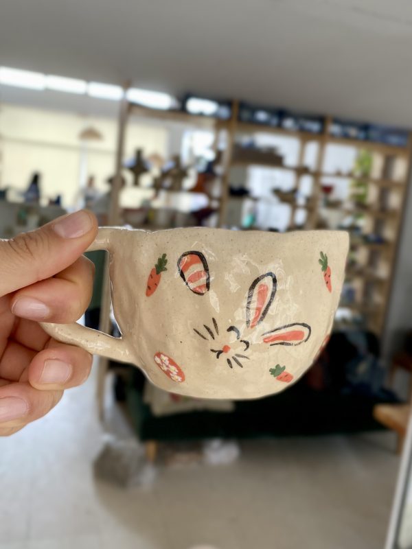 Ceramic Cup and Saucer Set - easter cuo
