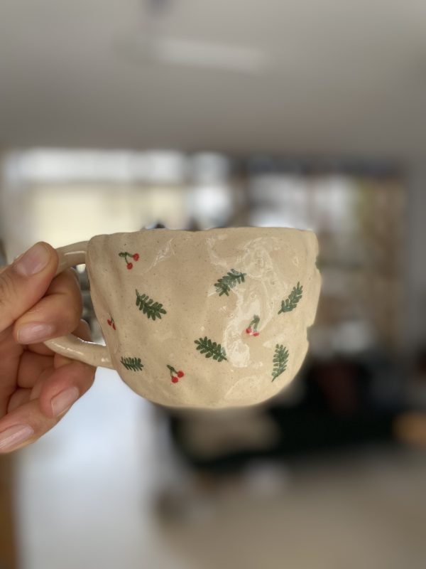 Ceramic Cup and Saucer Set - spring cup