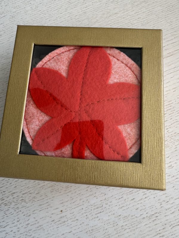 Charming Felt 'Leaf' Coasters - Set of 4 - Image 3