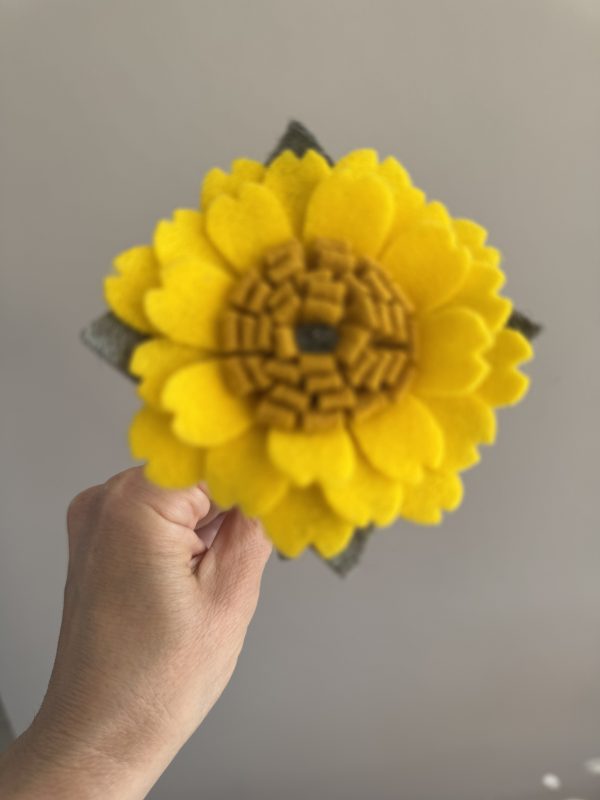 Handmade Felt Yellow Daisy - Image 2