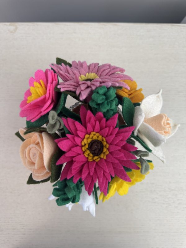Romantic Felt Flower Pot - Image 5