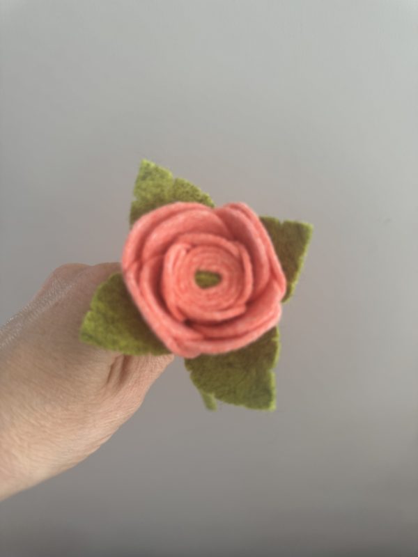 Handmade Felt Rose - 3 colours available - Image 2
