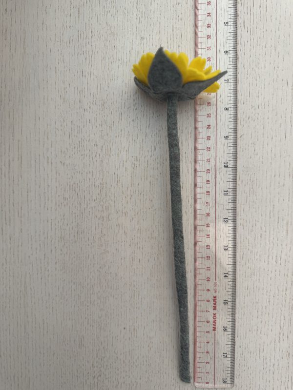 Handmade Felt Yellow Daisy - Image 3