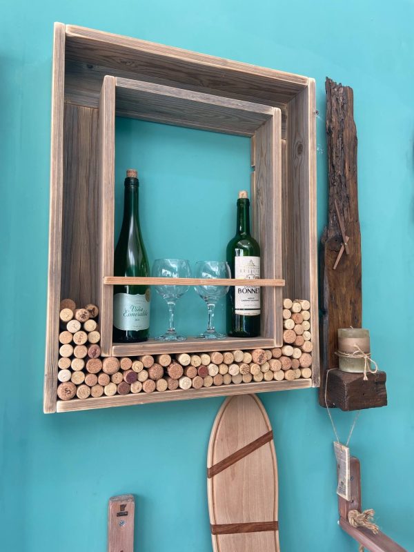Stunning wine bottle and cork display frame wall art - Image 3